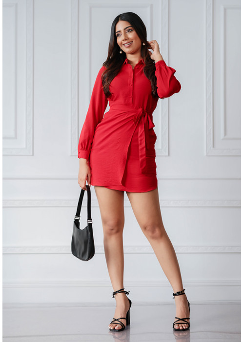 ANDRIA RED SHORT DRESS